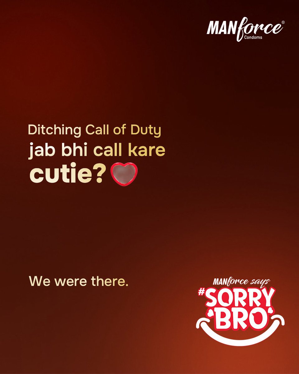 ManforceIndia's tweet photo. Call of Duty can wait, some duties can't😉
Here's to the bros left in the lobby this Friendship Day.
#SorryBro

#Manforce #HappyFriendshipDay #manforcecondoms #Feel

{Manforce, Feel,, Happy Friendship Day, Manforce Condoms, Condoms# https://t.co/X8AsAbqGND