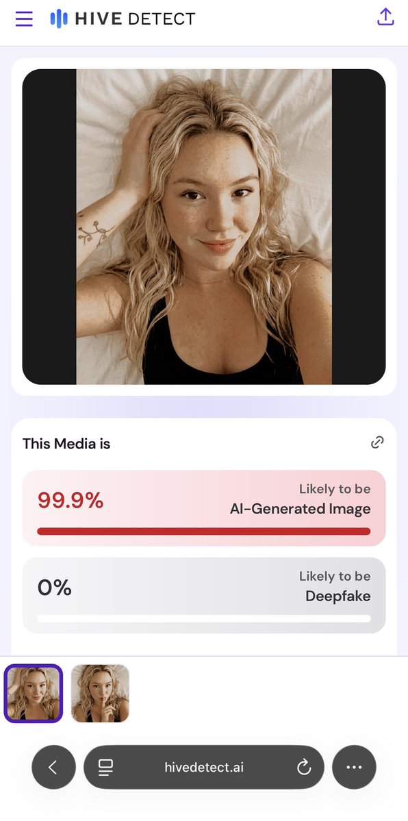 NurturedByHell's tweet photo. https://t.co/IwJaqGHqbG

a lot of people have asked to see what i found and compare the results they also got, and yes, all of our results were the same. why somebody would go to such lengths of using ai to pretend to be somebody else on rp is just crazy. i don’t know why you » https://t.co/r4V1gFIdOF