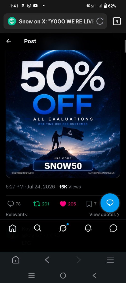 Tigervpn3's tweet photo. @snowxtrades @AlphaCapitalUK @Bogor_timur08 
@blvckbean24 @sato_shi_7 @lowkey_Anonn
@MohsenAbdelsatt
All task completed 
with proof https://t.co/GqVPGF9t5h