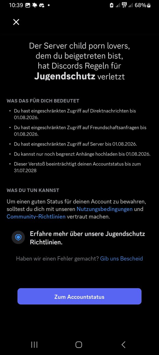 Cyber_Schakal's tweet photo. @Fer11g0 @KunstMeansArt @discord_support Welcome to the club. I got hit with this too. https://t.co/3X2oNZYvTZ