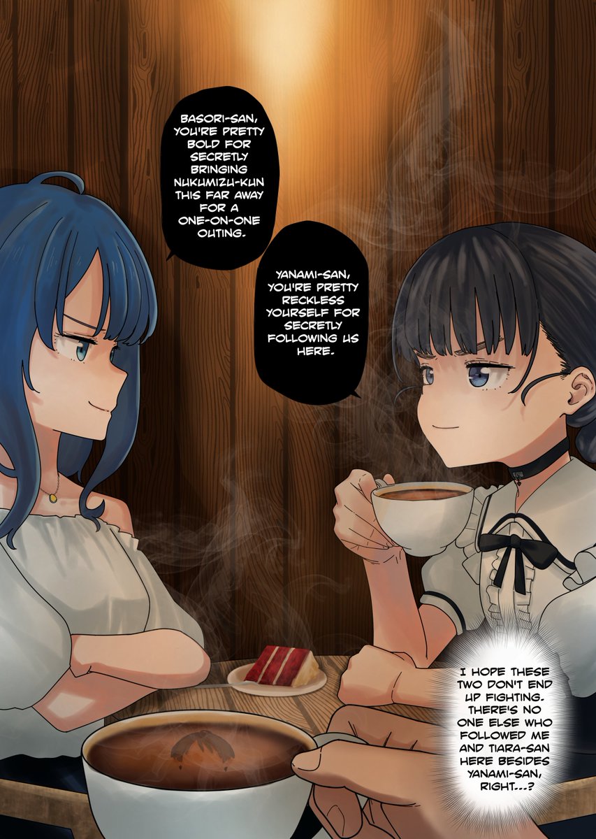 FIRESTILLBURNSs's tweet photo. After leaving the movie theater, they ran into someone they never expected to see Yanami Anna had secretly followed them, and now the three of them were sitting together in a café, surrounded by a rather tense atmosphere (Chapter 2)

Artist by : @Obsidian_Chest 
#マケイン https://t.co/4WdJZfZtSn