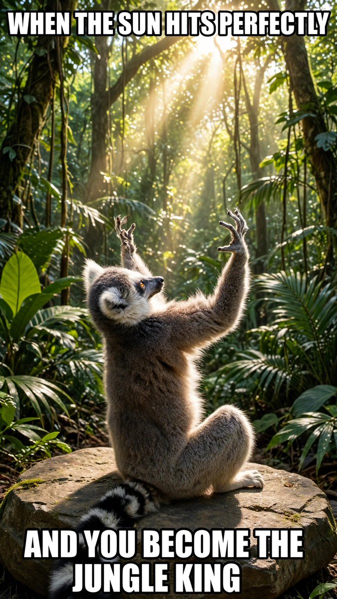 MoveItLemur's tweet photo. $SOL 
When the sun shines perfectly, and you  become the king of the jungle. 
#MoveIt https://t.co/JKZnztid0d