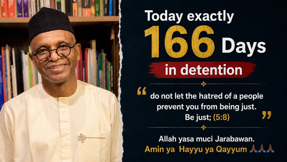 AAD_EL_Rufai's tweet photo. Today Exactly 166 Days @elrufai in Detention. 

A Human Right, Not a Favor
A fair trial is not an act of mercy. It is not a privilege. It is a fundamental human right. @UNWatch @UN_HRC  @UN @amnesty @amnestyusa @Mediapart @Trial @jeune_afrique @BBCWorld  @SenateForeign @POTUS @EmmanuelMacron @10DowningStreet @UKParliament @ESPNUK @AJEnglish @jeune_afrique @FranceONUGeneve @France24_ar  @EUCouncil @EuParlement  @nytimes 

#FairTrial
#HumanRights 
#JusticeForAll
#FreeElrufai166DaysDetention