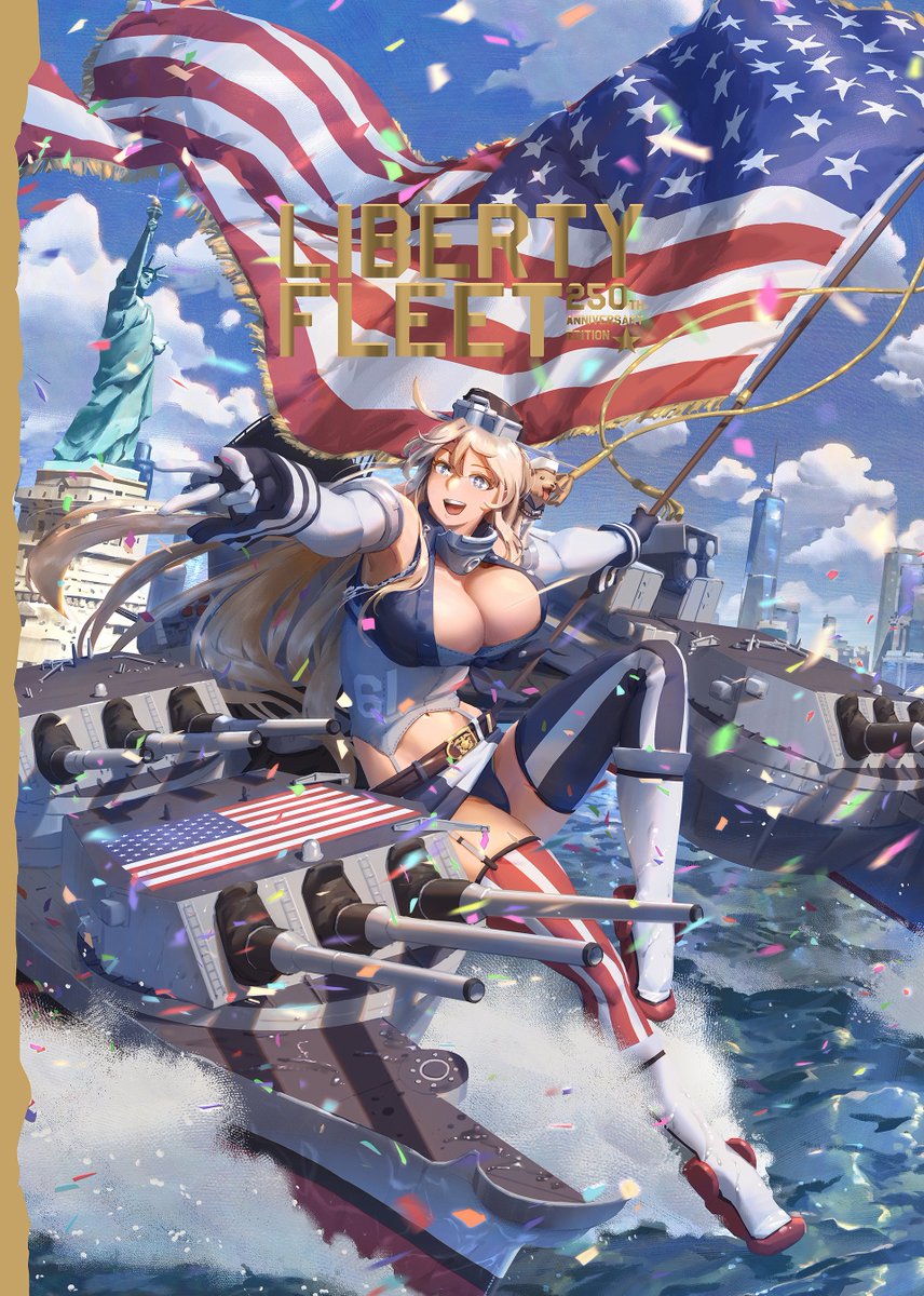 yefancreation's tweet photo. Liberty Fleet 250th Anniversary Special Edition is now open for pre-order on Melonbooks!
『Liberty Fleet 250周年特別版』がメロンブックスで予約受付中！
🍈: https://t.co/fvzyu9R6i3
Also selling at Comiket 108! Check the quote post for details.
C108でも頒布します！詳細は引用元をチェック！