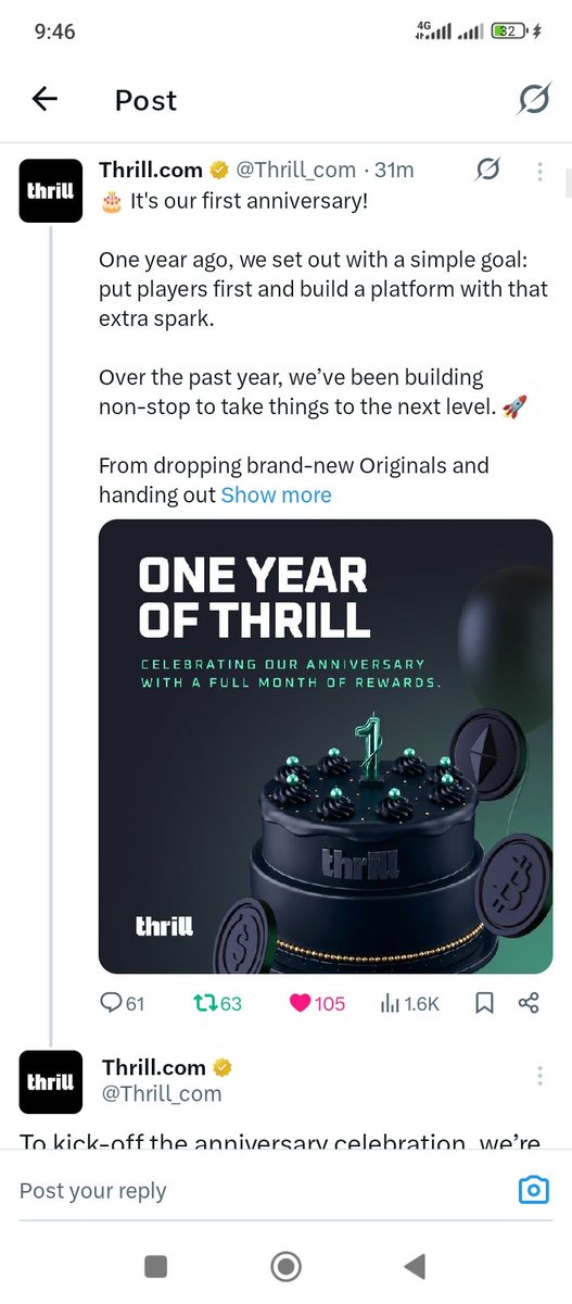 Skiemicch55's tweet photo. @Thrill_com Has to be this win, unbelievable 4 odds from a live table tennis 🎾 game. Can say i was lucky to jump on it. 

Thrill : Misimuse 

Happy anniversary 🫶🥳 https://t.co/NhQ9k3lts1