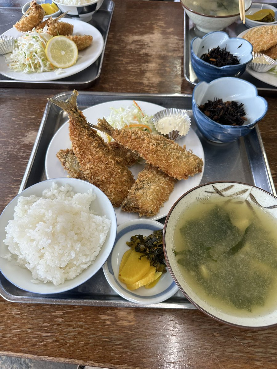 A_SHIBUYA_'s tweet photo. いつもMTBで遊んでる後輩達と今日はツーリング🏍️
2人の大型バイクに煽られながら新潟まで行ってイワシフライ定食でカルシウム補給してきました🐟
これで早く肋骨が治るといいな！ https://t.co/mlSyXJrpbl