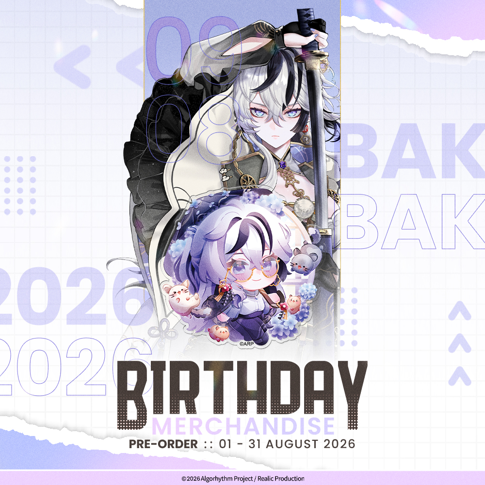 RealicShop's tweet photo. 🎂 2026 AUGUST BIRTHDAY MERCHANDISE🎂

『 BAKU』

พวงกุญแจอะคริลิก 8x8 ซม.
ราคา 180 บาท

PRE-ORDER Until 31 AUGUST2026 :
https://t.co/baCJmbA0a5

#ARPBIRTHDAY2026 #RealicShop https://t.co/OcZwk0ZJwj