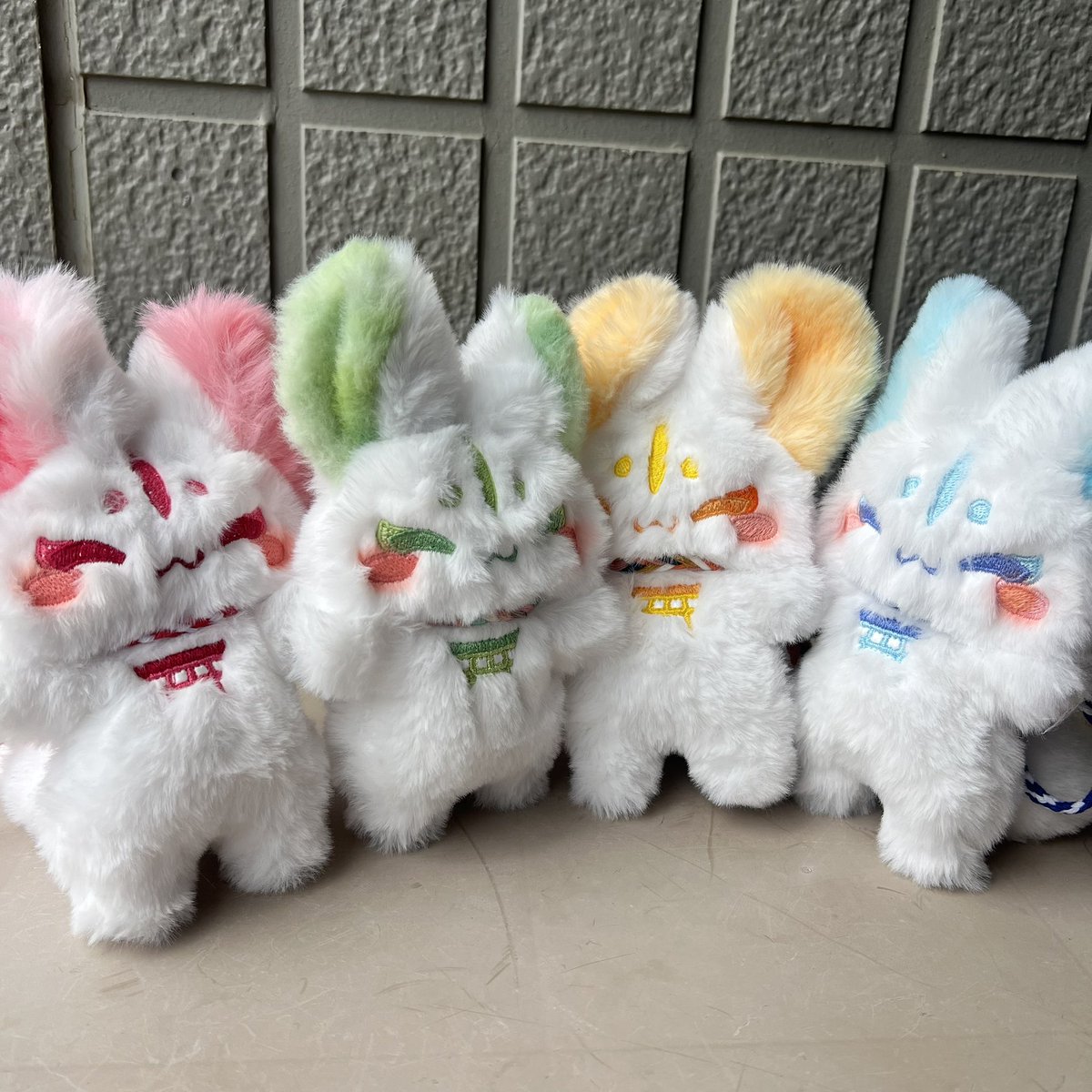 こんな感じで揃えるとわちゃわちゃします🤣💕 #自作ぬい