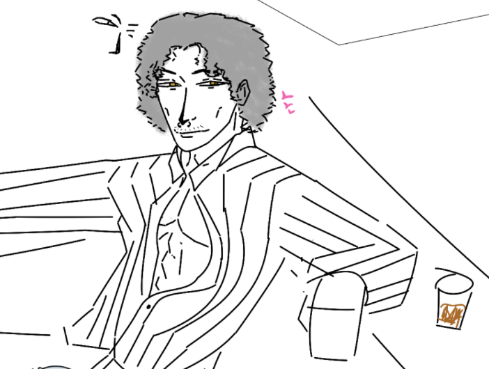 ReradinB's tweet photo. shitty drawing of a friend as sexy man trigun oc https://t.co/T1aeuin3uO