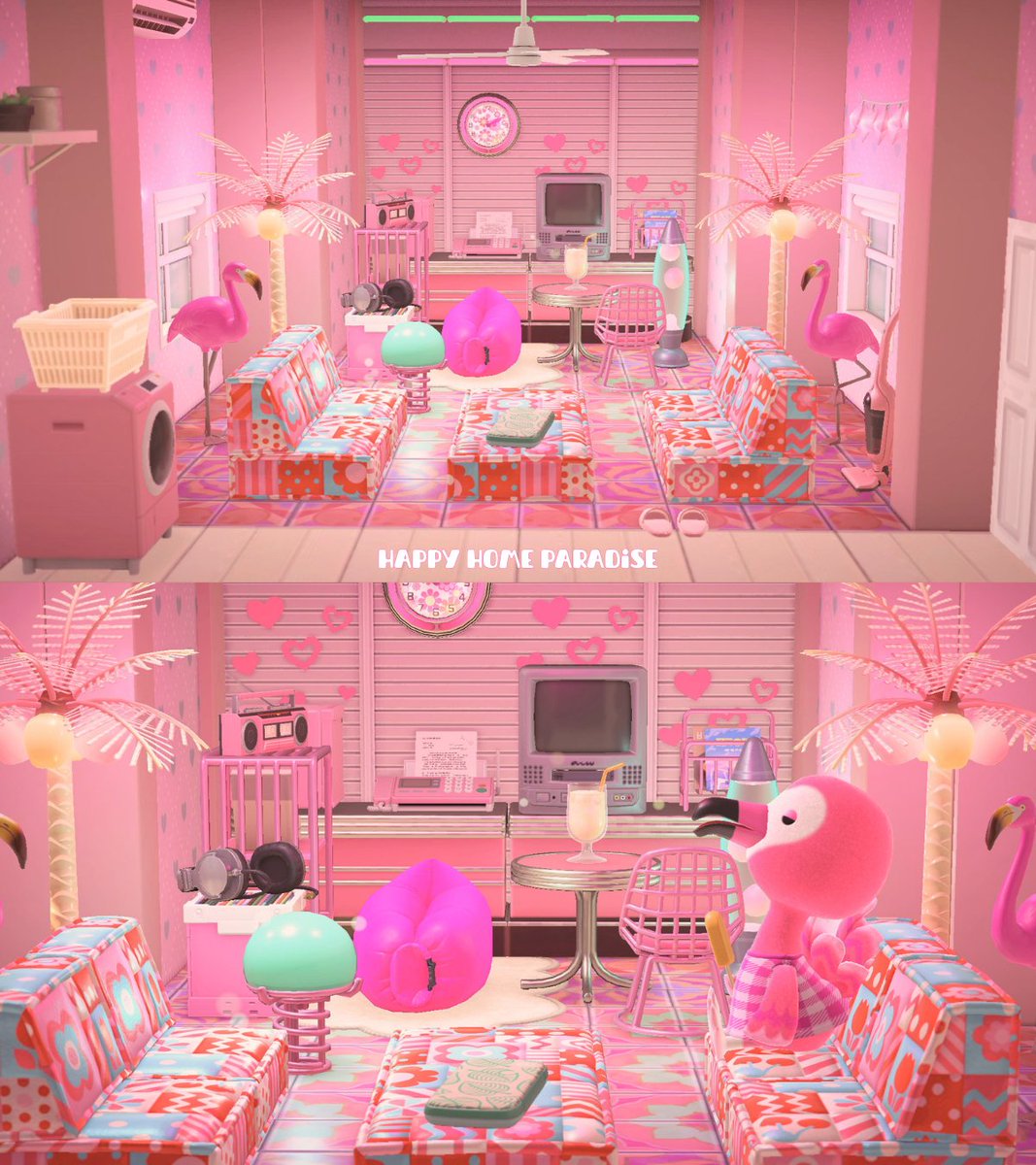 hrjhsr's tweet photo. フララのピンク部屋🦩
リクエスト家具が難しすぎた

#あつ森 #あつ森写真部 #acnh #animalcrossing #ハピパラ https://t.co/HSq7CGY1Z4