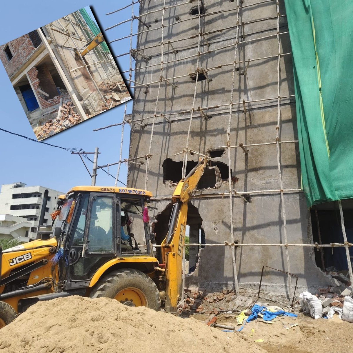 Madhav51599199's tweet photo. DUNDIGAL CIRCLE-59 CYBERABAD MUNICIPAL CORPORATION.. 

-బహుదూర్‌పల్లి టెక్ మహీంద్రా ఎదురుగా, స్టిల్ట్‌+2 పర్మిషన్‌తో స్టిల్ట్‌ ఆక్రమణ గదుల నిర్మాణం.. అదనంగా 3 అంతస్తులు, సెట్‌బ్యాకులు జీరో..

 -"2026 మే 12"న దుండిగల్‌ సర్కిల్-59 టౌన్‌ప్లానింగ్ అధికారులు ఇలా కూల్చేశారు.. 

-ప్రస్తుతం ఇలా భవనం పూర్తయింది.. డిప్యూటీ కమిషనర్, ఏసిపి-టిపిఎస్ ఇలా ఎలా సాధ్యం సార్.. చట్టాలంటే గౌరవం లేదా.. 

- పనికిమాలిన నాయకులు, సిఫార్సులు చేస్తే..వదిలేస్తారా..? రేపటి రోజు మీ ఆస్తులు కూడా ఇవ్వమంటే ఇచ్చేస్తారా..?   
ఈ నిర్మాణం వ్యవహారంలో ఆ పనికిమాలిన మాలిన నాయకుడే అధికారులకు సెటిల్మెంట్‌లు చేశారని సమాచారం నిజమేనా..?

- ఇదంతా ఎందుకు దుండిగల్‌ సర్కిల్-59 అధికారులు ఈ నిర్మాణం ఎలా పూర్తయిందో "ట్విట్టర్"(ఎక్స్)లోనే సమాధానం ఇవ్వండి.. 
@revanth_anumula @Comm_HYDRAA @TelanganaCMO @TelanganaCS @PrlsecyMAUD @CMC_Offcl   @MC_Cyberabad @zcquthbullapur @dcdundigal59 @DC_Dundigal @Commissionerdu2 @TelanganaACB @TGVIGENFO @GHMCOnline @CommissionrGHMC @Min_SridharBabu @UttamINC @akula_bjp @kp_vivekanand @RajuShambipur @KunaSrisailam @HanmanthKolan