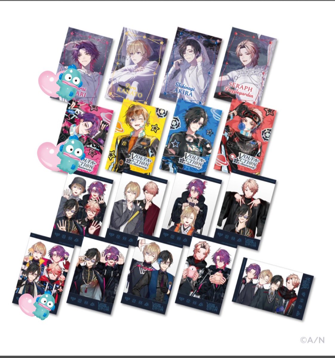 gamaguchi_y's tweet photo. 【交換】にじさんじ VOLTACTION ヴォルタ 4周年 4th Anniversary    缶バッチ　トレカ　　特典

譲)画像1枚目

求)♦︎☕️ 画像2.3枚目　♡付き
絵柄はご相談いただき次第検討いたします！

郵送希望

検索からでもお気軽にお声がけください。
よろしくお願いいたします。 https://t.co/kNyd9A1KGg