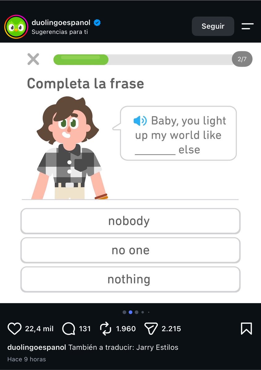 sunflowerp08's tweet photo. Is duolingo a dark larrie? https://t.co/sHX6p28PFO