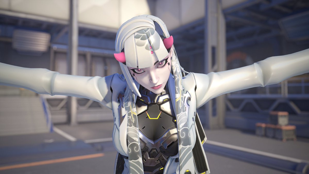 pyrarity's tweet photo. overwatch practically confirmed this cyberpunk collab is happening https://t.co/ocGu2yt1VQ