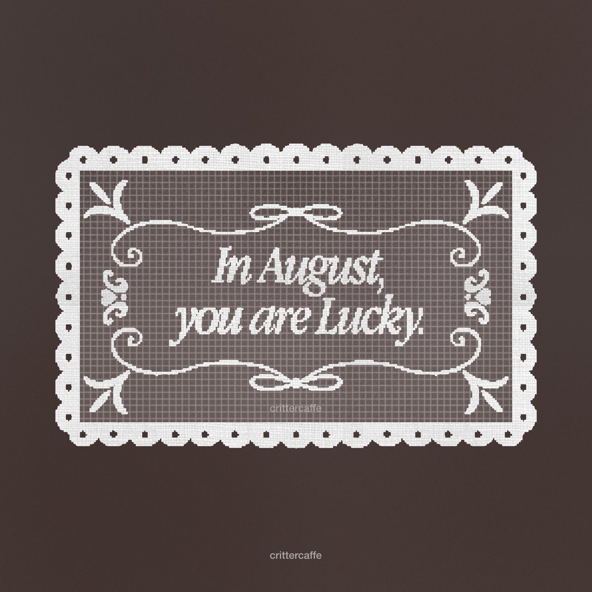 crittercaffe's tweet photo. may august be good to you 🍀 https://t.co/CVRJfb9UZS