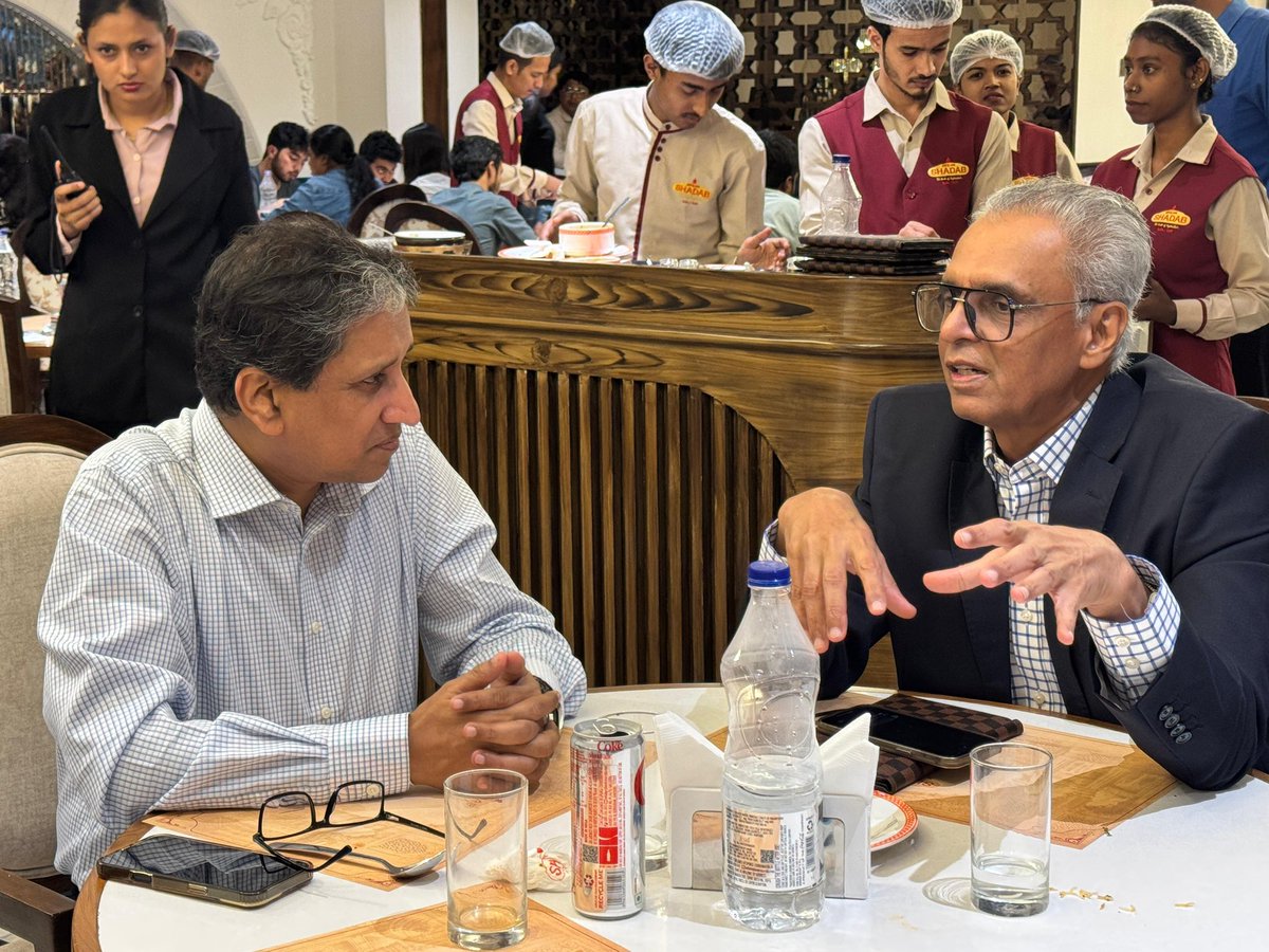 hamidullah_riaz's tweet photo. An engaging conversation with Amb. @AkbaruddinIndia was a delight as he shared how #Telengana State is rapidly evolving; and how #Telegu-speaking diaspora has actively contributed to knowledge-centric ecosystem in the State. Little did I know that Telegu has quietly risen as the third most spoken 🇮🇳 #language in the US.
All said, his treat over #Biryani underscored a profound fact: that 75% of all Biryani deliveries across India carry the signature Hyderabadi Biryani!
#India #People #Culture
@KautilyaSPP
