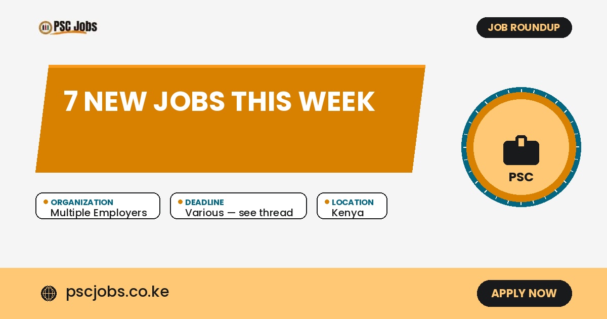 pscjobs's tweet photo. 9/
That's 7 opportunities across sectors! Bookmark 🔖 &amp; share with someone job-hunting.
More opportunities daily at 👉 https://t.co/HlUrfpXpWv
#PSCJobs #KenyaJobs #HiringNow https://t.co/OSAc9C5gJb