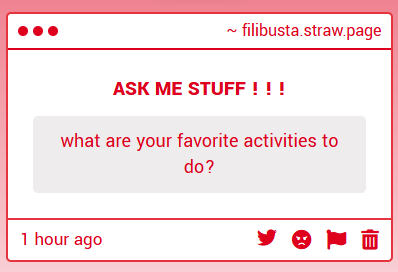 filibusta_'s tweet photo. ★ MY FIRST FAVORITE ACTIVITY IS DESTROYING EVERYTHING WITH MY AWESOME POWERS ! ! ! ! ! ! !
AS FOR THE SECOND ONE . . . . UH . . . RESTING ALL DAY I GUESS . . ★ https://t.co/KK0iGWY5bX