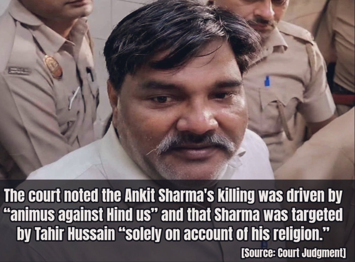 KreatelyMedia's tweet photo. Even the courts now recognize the hatred Tahir Hussain had for Hindus!

There are many Tahir Hussain’s still in India

No media has used the actual headline

They are still playing secularism

😳 https://t.co/bZ4gRr8FPZ