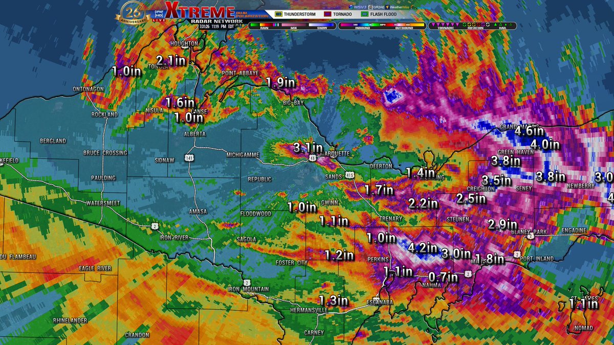 dpnf01's tweet photo. Current look at rainfall totals. https://t.co/F9vtu9Jlg9