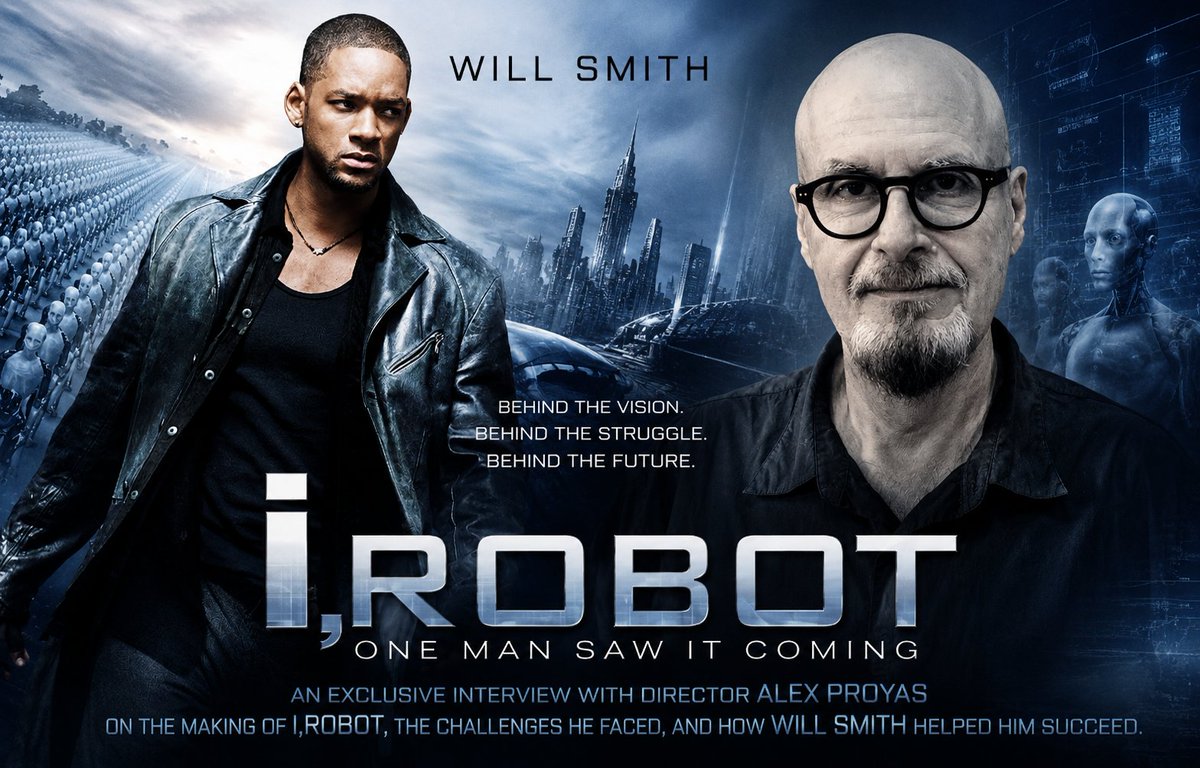 anygoodfilms's tweet photo. Remember the Will Smith sci-fi blockbuster, 'I, Robot' ?
Director Alex Proyas talks about the nightmare he had making the film
https://t.co/SlKayzb6FI

#WillSmith #scifi #Irobot #IsaacAsimov #alexproyas https://t.co/YgscSw41eH