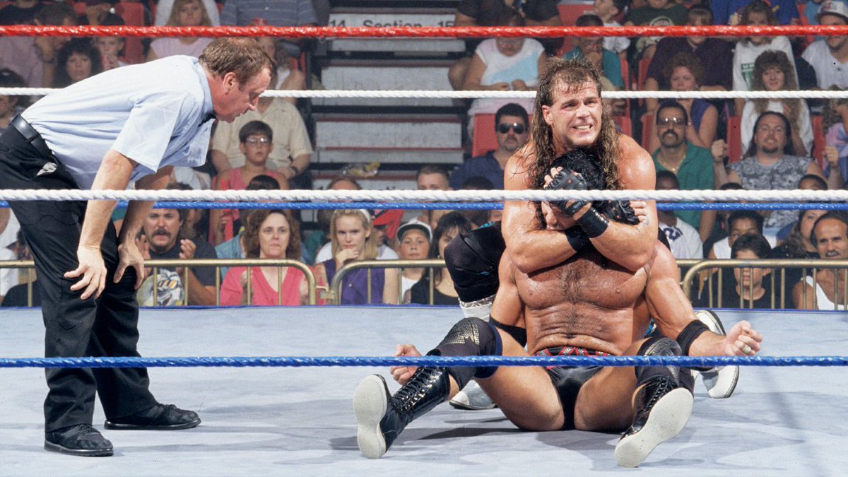 WWFWrestling1's tweet photo. On this day in 1994: Shawn Michaels & Razor Ramon had an excellent encounter on Monday Night Raw. #WWF #WWERaw #Wrestling #RazorRamon #ShawnMichaels https://t.co/dJg9tyzhUX