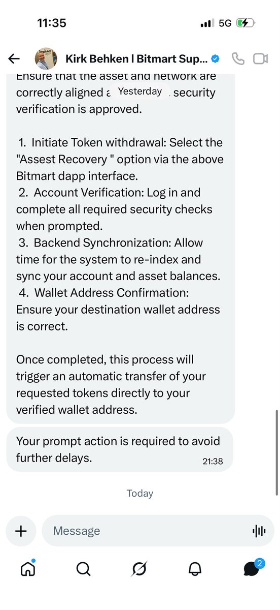 LifeInGen6's tweet photo. Meanwhile many scammers are approaching us who have problems with @BitMartExchange withdrawal.

For example this @MikeDawnes is a scammer, we reported him/her to X, but nothing happened. You can see clearly in the screenshots he is also trying to steal our crypto.

That is a typical cyber attack where the noob attacker tries to lure you to a fake website and steal your finds by making you sign a transaction.

Please report this fake scammer also and all other doing bad deeds. Also report him on Linkedin, then keep pushing the Bitmart withdrawals.