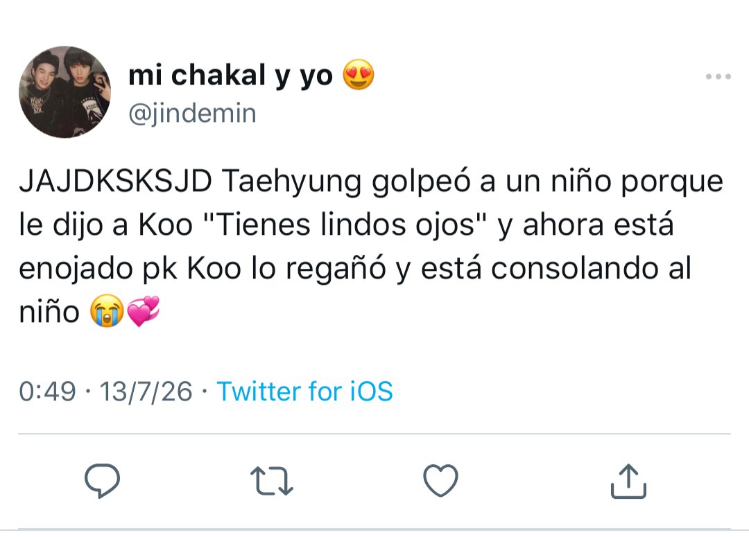 nochu_kookie_26's tweet photo. #taekookau | Donde un pequeño 🐯 no quería compartir a su lindo 🐰 con nadie más. 

"- ¡No! ¡Kookie es mío!"

O donde un Kim Taehyung universitario no soportaba las miradas que le lanzaban a lo que era suyo.

"- Si lo vuelvo a ver cerca de ti le voy a romper toda la cara" https://t.co/bEnH5jTQ4B