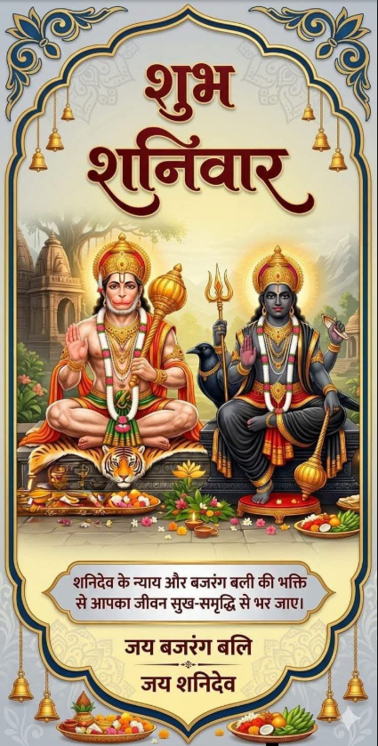 MeeraDudi's tweet photo. संकटमोचन हनुमान जी और कर्मफल दाता श्री शनि देव महाराज की कृपा सदैव आप पर बनी रहें...  🕉️ जय श्री शनि महाराज📷जय श्री हनुमान जी महाराज 📷#GodMorningSaturday https://t.co/uDAHSjn03W