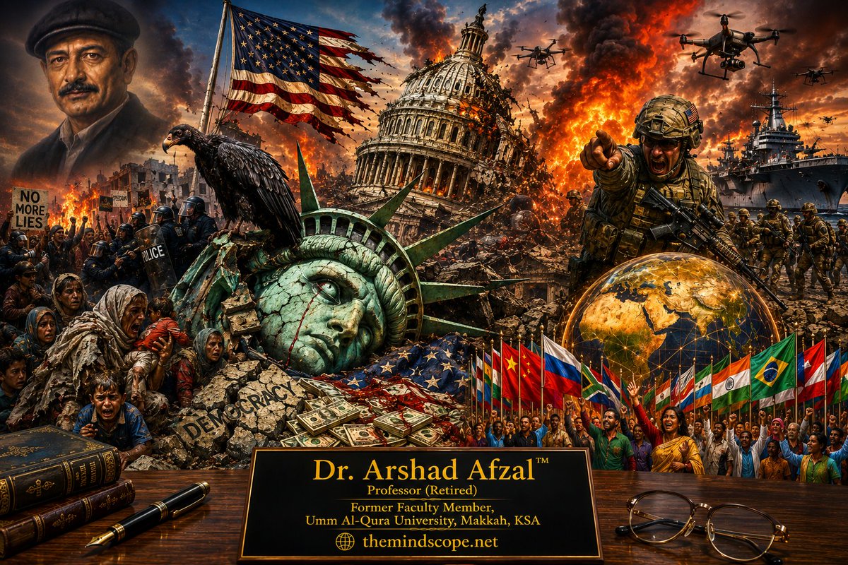 DrArshadAfzal1's tweet photo. 🌍⚔️ ASYMMETRIC ESCALATION: THE STRATEGIC QUAGMIRE OF US-IRAN CONFLICT ⚔️🌍

Iran’s strategic pivot from reactive defense to proactive asymmetric warfare fundamentally neutralizes conventional US military superiority. By decentralizing its command structure and activating regional proxies like the Houthis and Iraqi PMF, Tehran has successfully opened multiple new fronts. This maneuver effectively bypasses the exhaustion of US air defenses and shifts the battlefield from direct kinetic engagement to the disruption of critical global chokepoints, specifically the Bab El-Mandeb strait and Saudi energy infrastructure.

Conversely, the United States is trapped in a severe strategic quagmire. The Pentagon’s admission of target depletion highlights the absolute limits of airpower against a deeply entrenched, geographically fortified adversary. For the Trump administration, this military stalemate translates into acute political vulnerability. The stark contrast between campaign promises of peacemaking and the reality of an endless, costly retaliation cycle has bred profound domestic war fatigue among the American electorate. This growing disillusionment severely undermines the administration's broader foreign policy objectives.

Ultimately, Iran’s calculated escalation brilliantly exploits Washington’s rapidly diminishing strategic options. As midterm elections approach, any further US military action risks looking like a humiliating strategic defeat, while inaction only emboldens Tehran. The US is rapidly discovering that overwhelming hegemonic airpower cannot easily subdue a highly resilient, multi-front asymmetric strategy.

Dr Arshad Afzal, Professor (Retired), Former Faculty Member, Umm Al-Qura University, Makkah, Kingdom of Saudi Arabia. Please visit our official website at https://t.co/kKZnd4m1yE