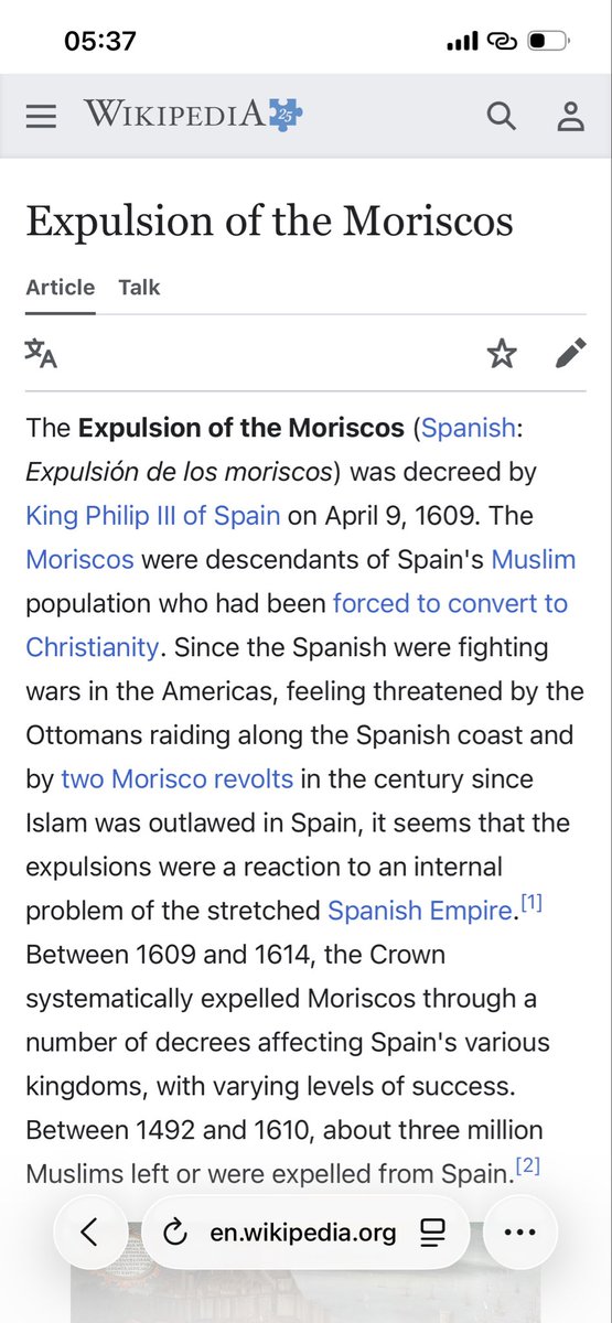 zidaneTGA's tweet photo. @ReaderShad39784 @mohammed_hijab As for Grenade’s Morisco population; those who were baptized by 1502 decree were forcibly deported to the Maghreb’s Coasts since 1609 by Philip III order https://t.co/3MhmQ39aQT