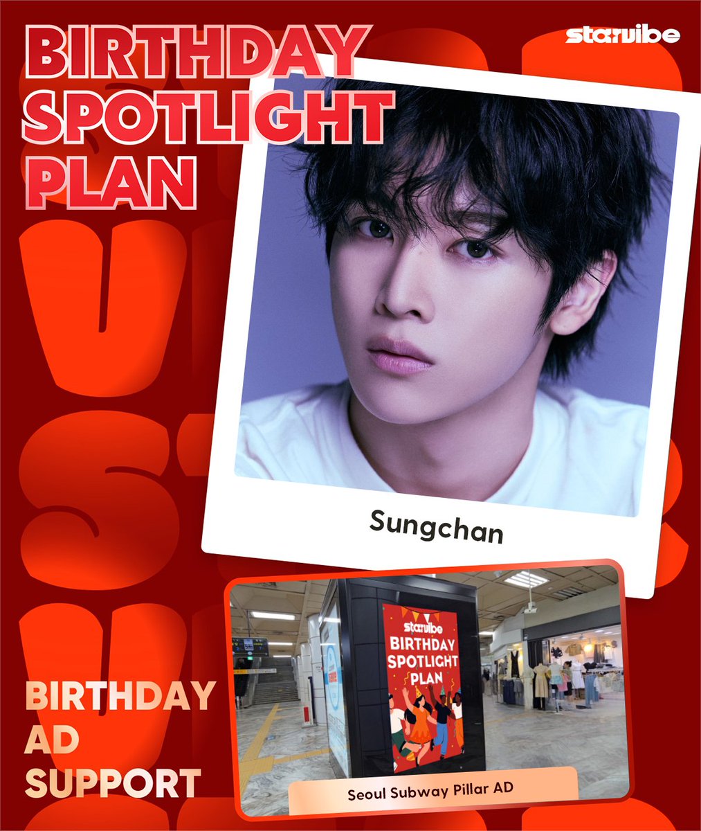 starvibe2015's tweet photo. Celebrate #SUNGCHAN’s special day with your votes!🎂 
Support them in the Starvibe Birthday Spotlight 🌟

🥇 #1 wins a Seoul Subway Pillar AD 📷🚇✨

⏳ Voting ends: 2026.8.15(KST)

Vote here 👉 [https://t.co/n6rtdCNRPA]

#성찬 #SUNGCHAN #ソンチャン #郑成灿 #鄭成燦
#라이즈 #RIIZE https://t.co/cC2IyBsY9o