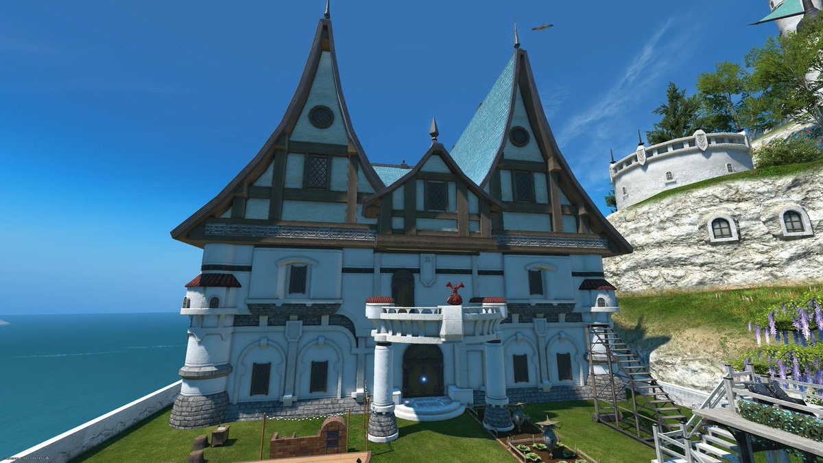 Imonchu_FF14's tweet photo. 新AMEハウスだ！
Lってでっかいね〜ビックリしちゃった

これから時間をかけてお庭も内装も作っていくって！楽しみだ〜
お手伝い出来ることあるのかな？ https://t.co/S68b47sfWC