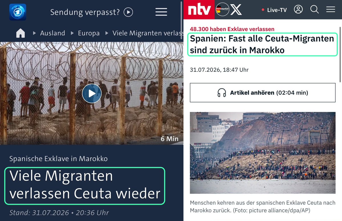 HeimatliebeDE's tweet photo. Sie lügen dreist.

Einheimische aus Ceuta berichten, wir sollen den Medien nichts glauben, niemand sei zurückgeschwommen.

Warum sollten sie auch?

Fake-News Media. https://t.co/7HCTBDAFz4