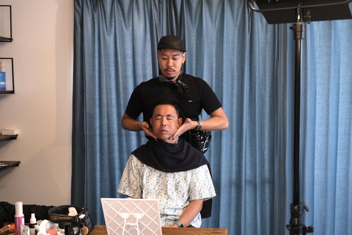 gentadiary's tweet photo. 映画「木の上の軍隊」の監督・脚本をされた平一絃さんより
ショートドラマの撮影を行っていただきました✨
@genkatsu_team 
#沖縄を前に https://t.co/Njz9ITXynw