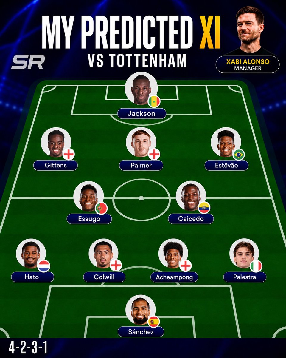 SamRam8786's tweet photo. ⚽️🚨 My predicted Chelsea XI to face Tottenham Hotspur in today's friendly! 😮🔥

A perfect blend of youth and quality. This is the lineup I'd back to get the job done against Spurs and continue building momentum ahead of the new season.🔵🔥

Would you start this XI?💙👀 https://t.co/eXFVX1GZzl