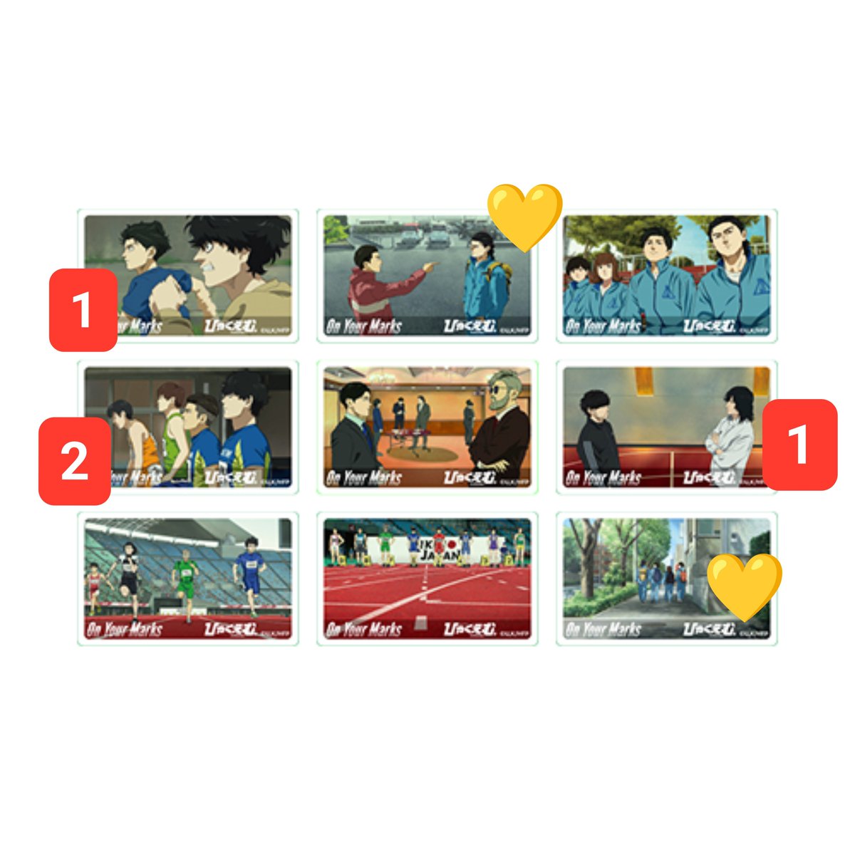 snsthb_'s tweet photo. 交換 ひゃくえむ。 on your marks

譲▶クリアカード　画像数字
求▶同　仁神尾道、鰯弐後ろ姿
ステッカー　仁神＞浅草⭐＞イワコロパン⭐
真剣になれ　仁神アクキー

⭐は他含むお取引希望
異種は差額精算、また買取もします

本日夜ケイズシネマ、別日手渡し(リプ)
よろしくお願いします https://t.co/fYcAqWfMd9