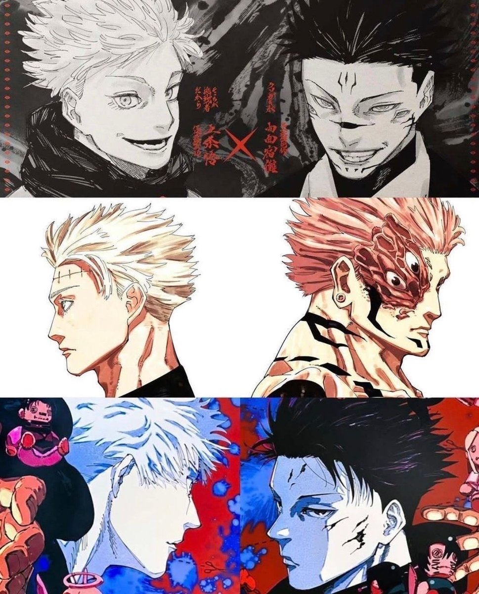 anime_shots's tweet photo. Gojo &amp; Sukuna illustrations https://t.co/qqaLFy0XbA