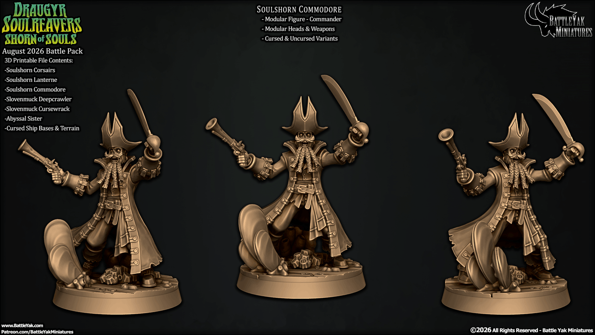 thebattleyak's tweet photo. The August release from Battle Yak Miniatures is available now - Draugyr Soulreavers: Shorn of Souls!
See everything here:
https://t.co/4YLjurPoXB
https://t.co/vKryZIq6hq
#3dprinting #miniatures #fantasy #eldritch #horror #scifi #tabletopgaming #dnd #warhammer #wargaming #TTRPG https://t.co/QeFu6qUec2