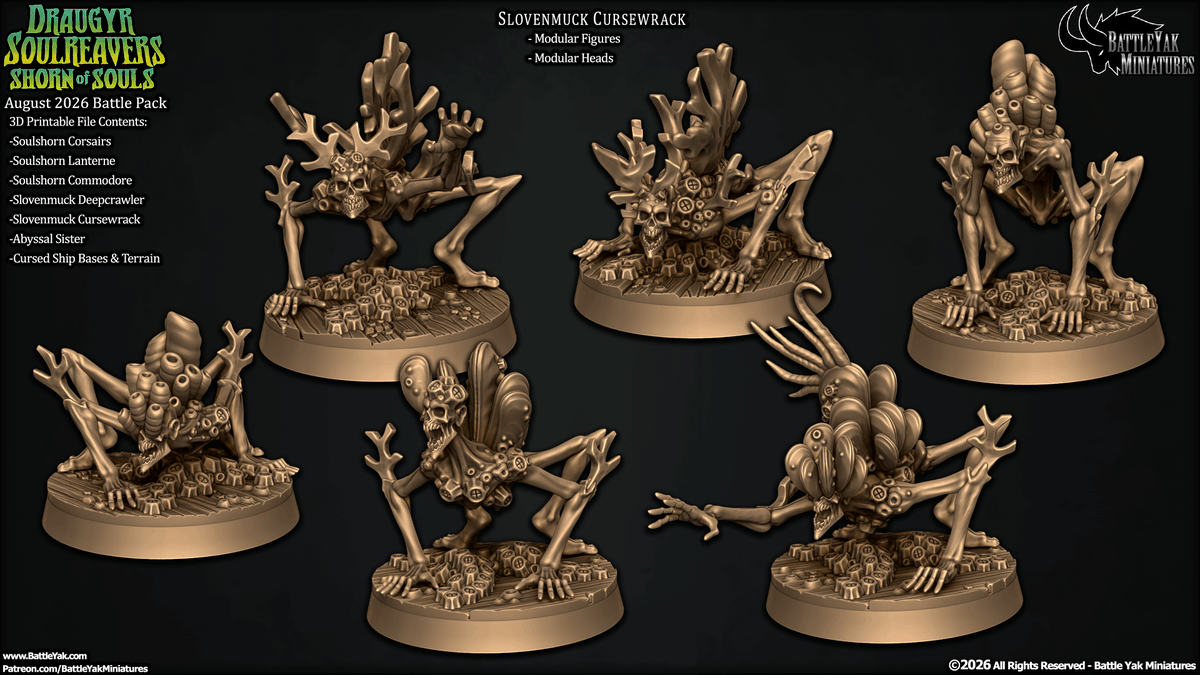 thebattleyak's tweet photo. The August release from Battle Yak Miniatures is available now - Draugyr Soulreavers: Shorn of Souls!
See everything here:
https://t.co/4YLjurPoXB
https://t.co/vKryZIq6hq
#3dprinting #miniatures #fantasy #eldritch #horror #scifi #tabletopgaming #dnd #warhammer #wargaming #TTRPG https://t.co/QeFu6qUec2