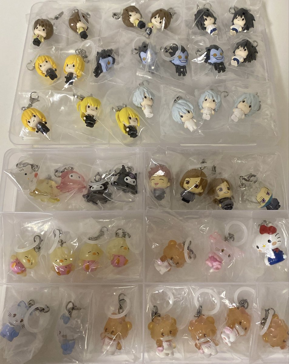 kn_natha8's tweet photo. シュガーバニーズ　DEATH NOTE　Lil ala mode　メンダコ　めじるしアクセサリー　ガチャ　譲渡・買取

譲）画像のもの

求）定価（PayPayマネー）＋送料＋梱包費（100円）

※1枚目のお品物は、2枚目から同数以上の抱き合わせをお願いいたします。

纏めての方優先
郵送のみ
お気軽にお声掛けください https://t.co/ksd38M51n3