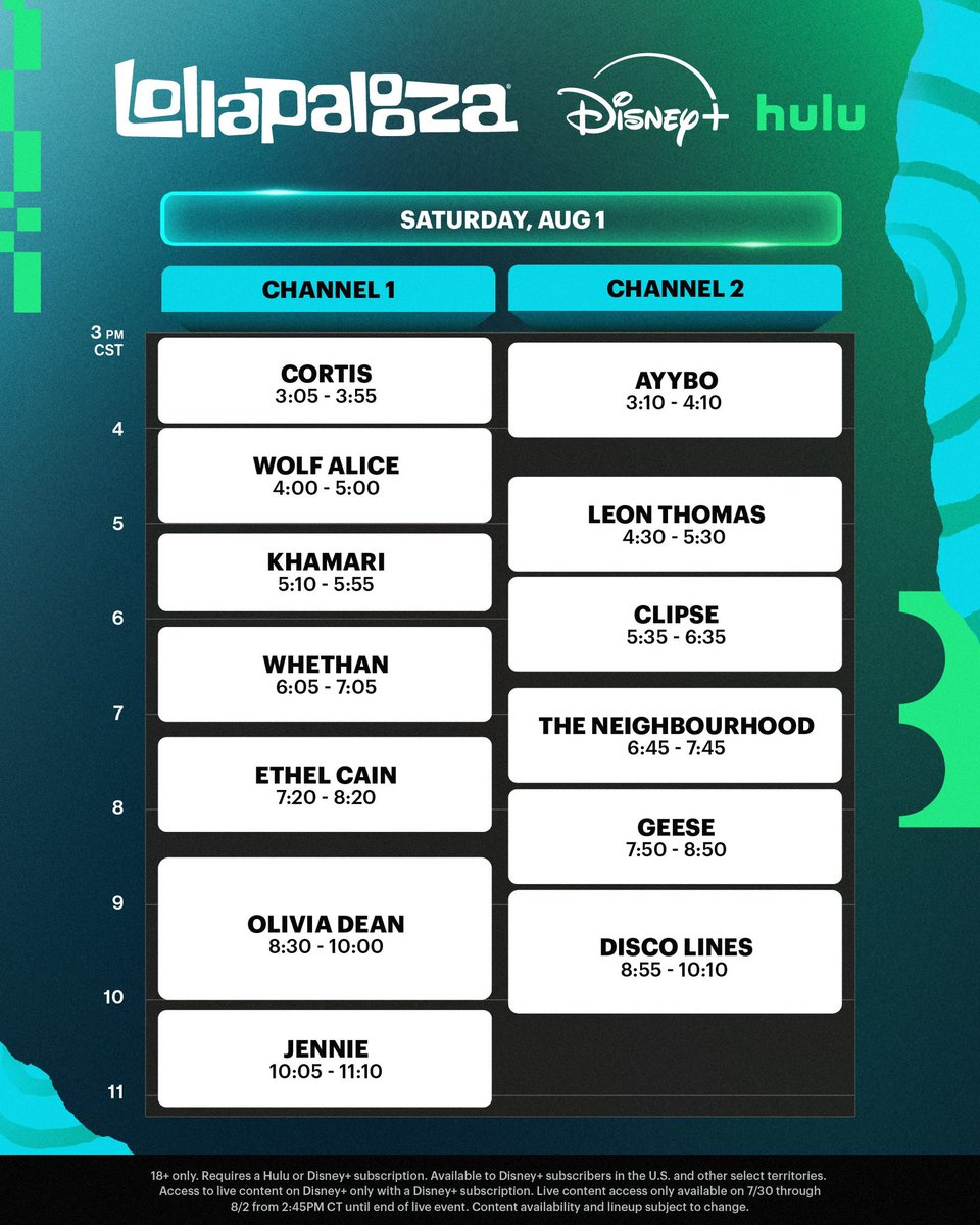 tjruby_'s tweet photo. พรุ่งนี้สามารถรับชมโชว์ของเจนนี่ งาน Lollapalooza Chicago 2026 ได้ที่ Disney+ โดยการแสดงของเจนนี่มีกำหนดจะมาเวลา 10.05 - 11.10 น. เวลาไทย (ไม่ใช่ไลฟ์แบบเรียลไทม์ แต่จะมาต่อจากเจนนี่แสดงสดจบ) พรุ่งนี้ใครสะดวกมารอหวีดเจนนี่แบบเรียลไทม์ตามด้วยดูโชว์แบบชัดๆ ต่อกันนะคะ https://t.co/IwQ13Feros