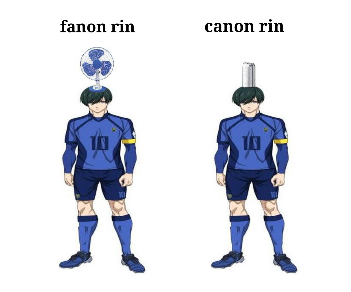 ranzeroll's tweet photo. fanon rin vs canon rin https://t.co/sk4D9tQHjU