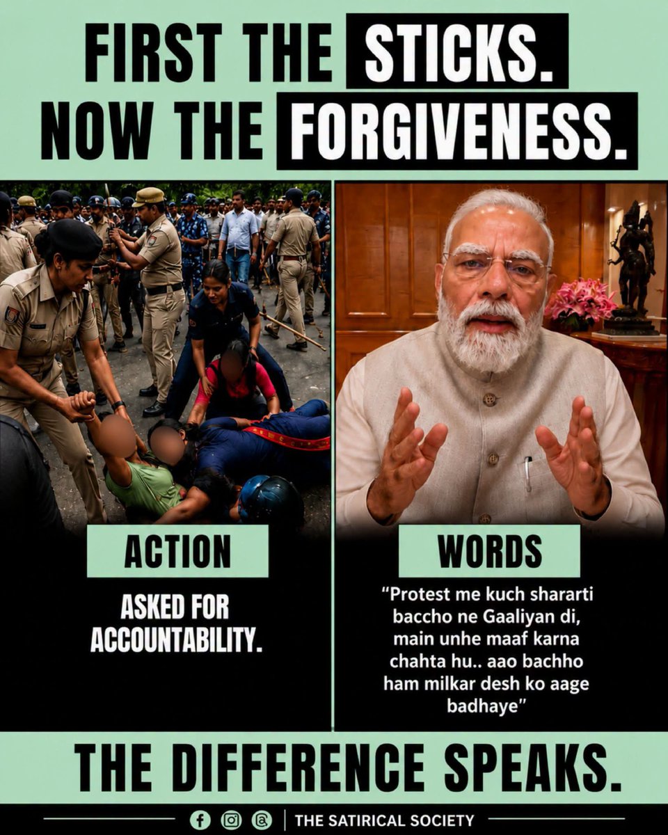 ScCardoz's tweet photo. When actions and words don't tell the same story.
.
.
.
.

#modi #students #cjp #NarendraModi #BJPGovernment https://t.co/L2ffQjhNpz