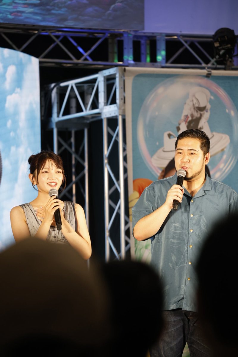 shotakiz's tweet photo. 福留光帆、松井ケムリトークショー行ってきました！
みったんケムたん、ビジュ爆発してるな。

#福留光帆
#松井ケムリ
#ボートレースびわこ https://t.co/IimrnxJf66