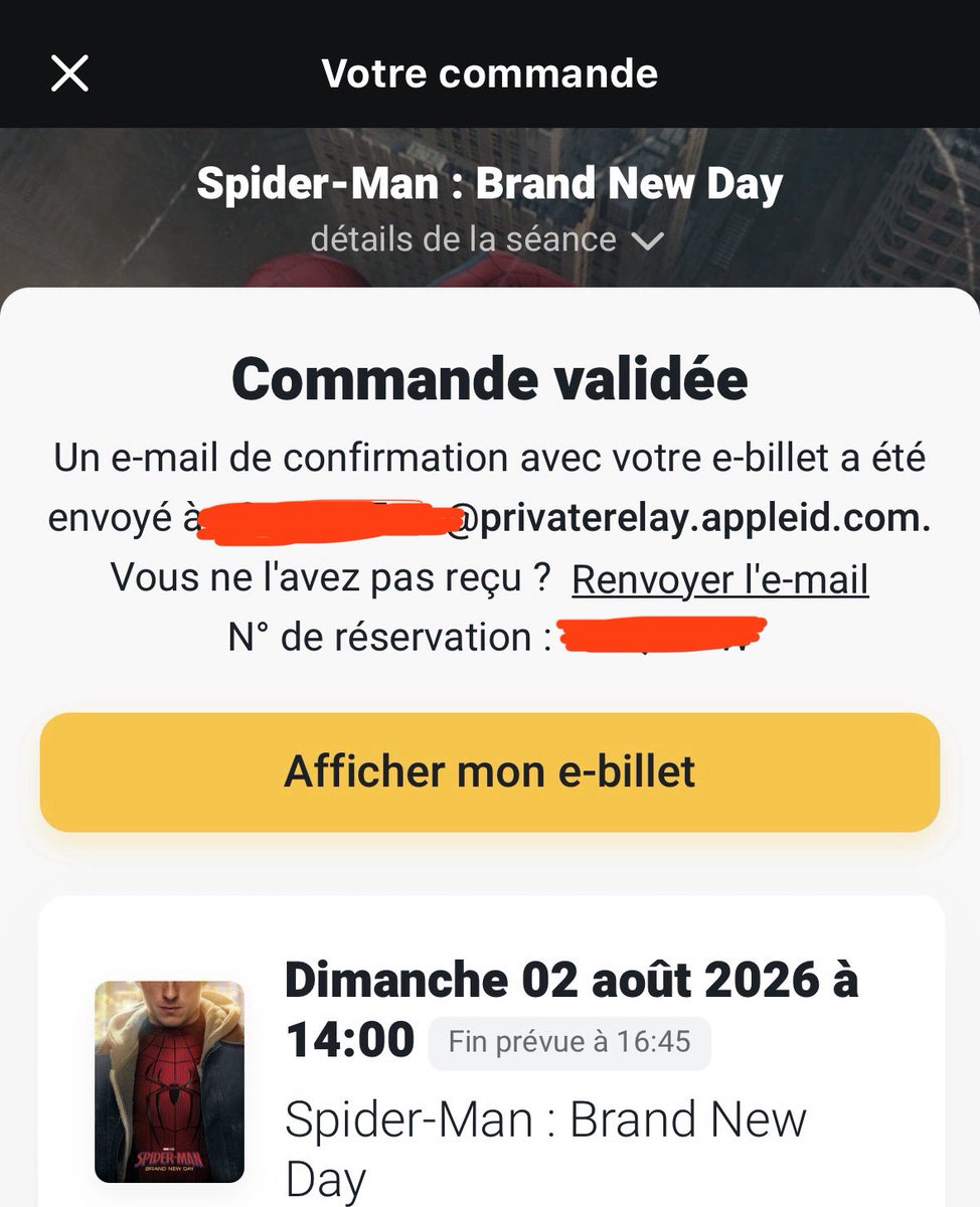 YassineCorse's tweet photo. Spider-Man tickets: ✅ Ordered.
Your turn, Apes. 🍿🕷️
$AMC #AMCTheater https://t.co/9jWUDz6Qjp