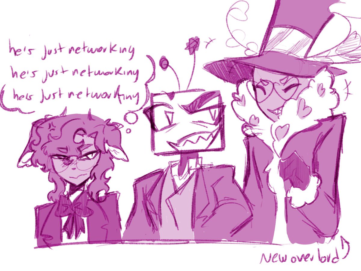 dasumiru's tweet photo. Alastor would NEVER EVER EVER EVER be jealous #radiostatic #hazbinhotel https://t.co/wyATNubTeq