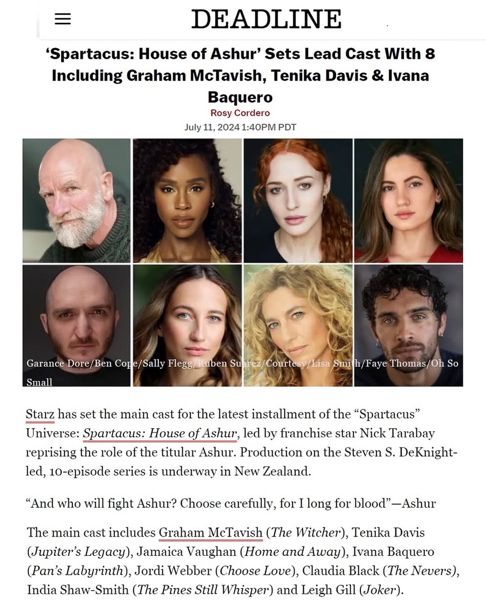 ivanabaquerq28w's tweet photo. I can finally share how thrilled I am to join the cast of : House of Ashur, currently in production at STARZ ❤��‍🔥 https://t.co/D7aGiPDXuN