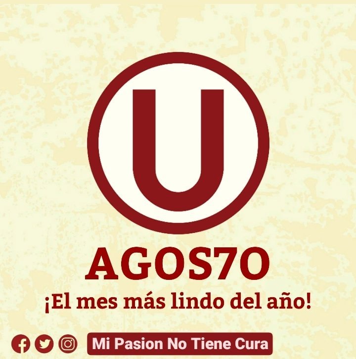 MiPasionNoTCura's tweet photo. ¡Bienvenido Agos7o ✨ 𝐄𝐥 𝐌𝐞𝐬 𝐌𝐚́𝐬 𝐁𝐨𝐧𝐢𝐭𝐨 𝐃𝐞𝐥 𝐀𝐧̃𝐨! 💫Ⓤ

#AGOS7O , MES DE 1⃣0⃣2⃣ ANIVERSARIO, MES MAS LINDO DEL AÑO!🎉🎆🇵🇪🔝

#102delMásGrande 🏆🎖
#102DePasion #Agosto #102AñosDePasion #UnaHistoriaDeGrandeza #MiPasionNoTieneCura #Universitario #YdaleU https://t.co/xKjD9utIJF