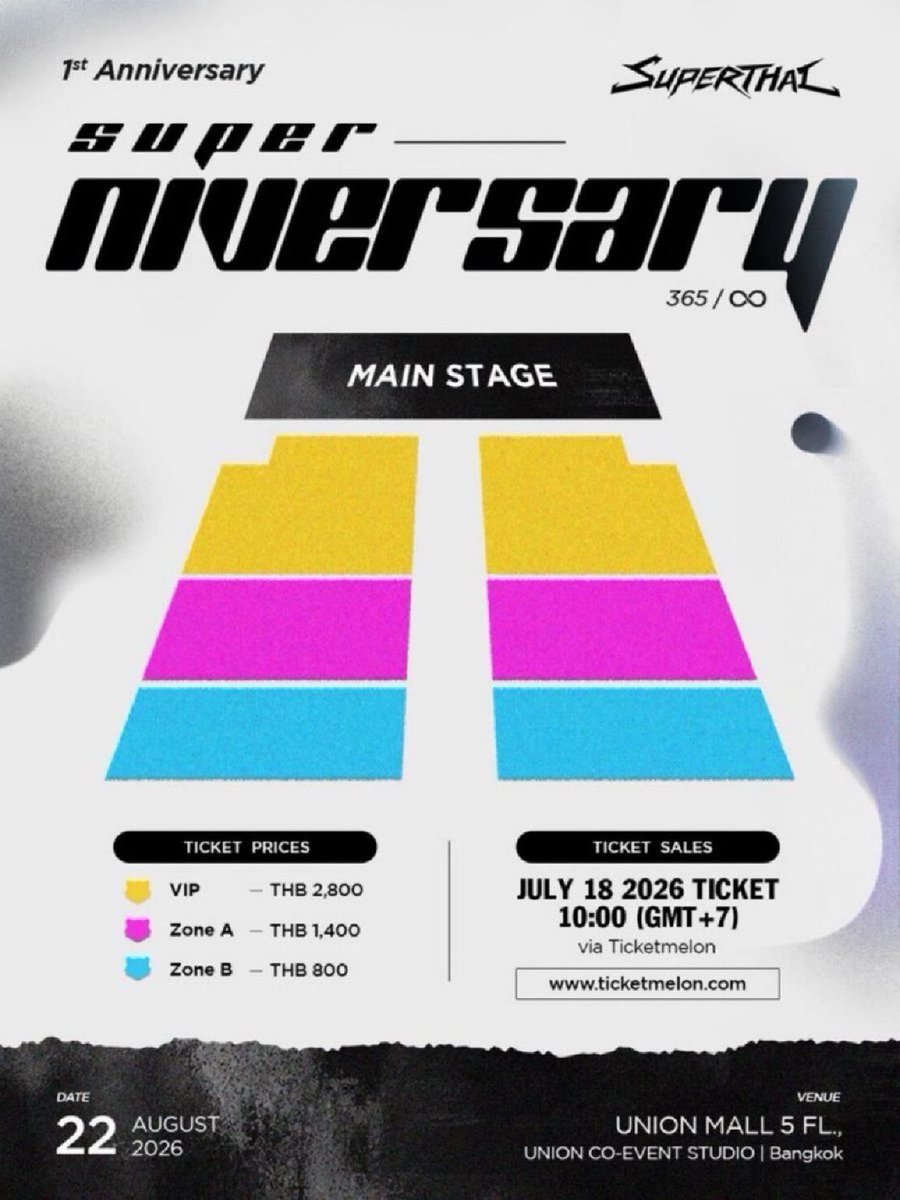 aurora15607271's tweet photo. WTS
𝐒𝐔𝐏𝐄𝐑𝐓𝐇𝐀𝐈 𝟏𝐬𝐭 𝐀𝐧𝐧𝐢𝐯𝐞𝐫𝐬𝐚𝐫𝐲 | 𝐒𝐔𝐏𝐄𝐑-𝐍𝐈𝐕𝐄𝐑𝐒𝐀𝐑𝐘 : 𝟑𝟔𝟓 / ∞

🎬 𝟐𝟐 𝐀𝐔𝐆𝐔𝐒𝐓 𝟐𝟎𝟐𝟔

• 4 tickets VIP

seated together 
foreigners can buy also

DM📥
#SuperThai
#Superniversary1stYear
#ninjx_apt #ppeanutp #PlengThai_ynwa #TADALEE,,, https://t.co/77HTie2kc5